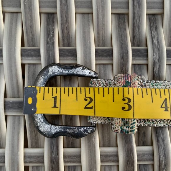 Vintage 80s Floral Tapestry Boho Granny Chic Romantic Retro Western Waist Belt - Picture 11 of 12